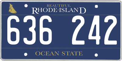 RI license plate 636242