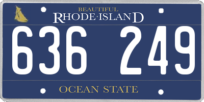 RI license plate 636249