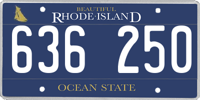 RI license plate 636250