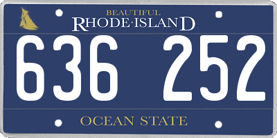 RI license plate 636252