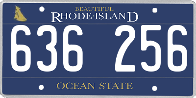RI license plate 636256