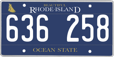 RI license plate 636258