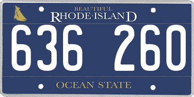 RI license plate 636260