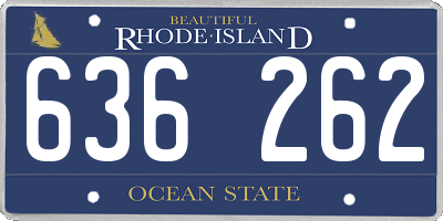 RI license plate 636262