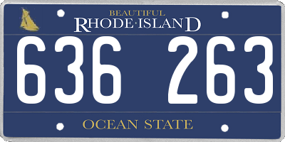 RI license plate 636263