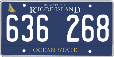 RI license plate 636268