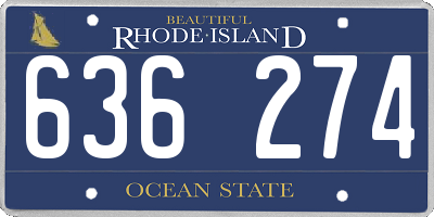 RI license plate 636274