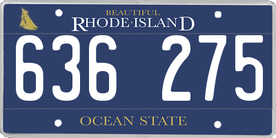 RI license plate 636275