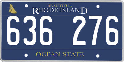 RI license plate 636276