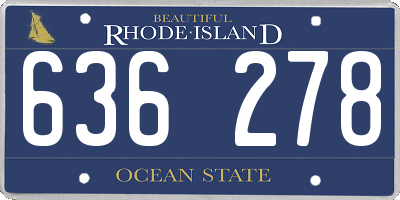 RI license plate 636278