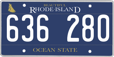 RI license plate 636280