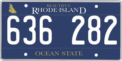 RI license plate 636282