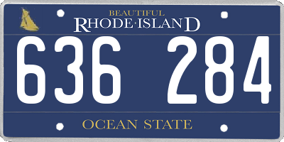 RI license plate 636284