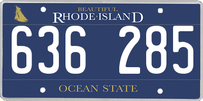 RI license plate 636285