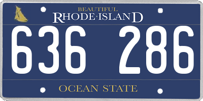 RI license plate 636286