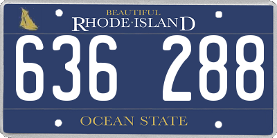 RI license plate 636288