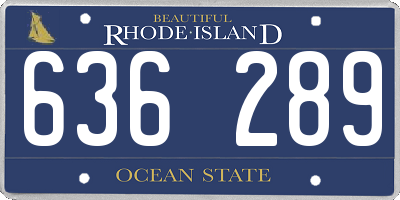 RI license plate 636289