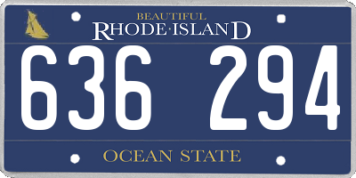 RI license plate 636294