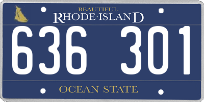 RI license plate 636301