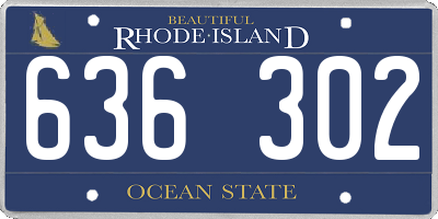 RI license plate 636302