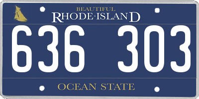 RI license plate 636303