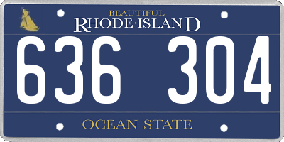 RI license plate 636304
