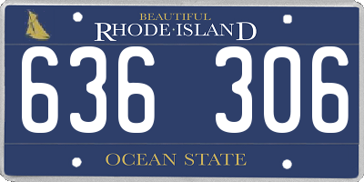 RI license plate 636306