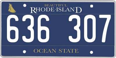 RI license plate 636307