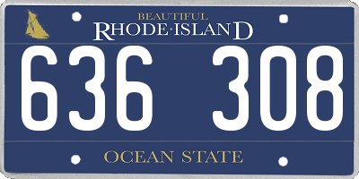 RI license plate 636308