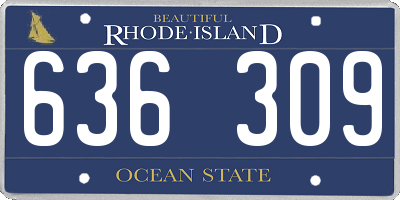 RI license plate 636309