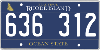 RI license plate 636312