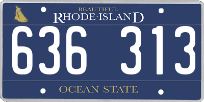 RI license plate 636313