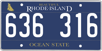 RI license plate 636316