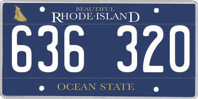 RI license plate 636320