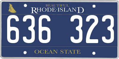 RI license plate 636323