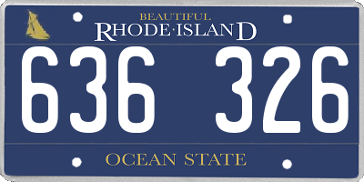 RI license plate 636326