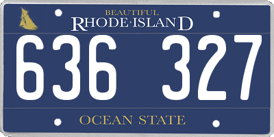 RI license plate 636327