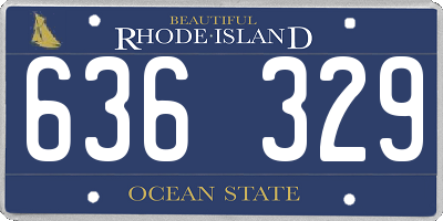 RI license plate 636329