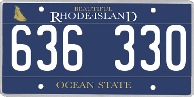 RI license plate 636330