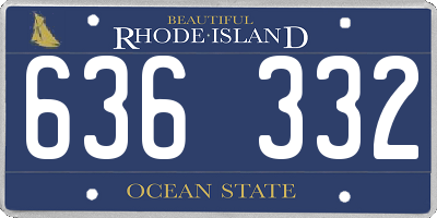 RI license plate 636332