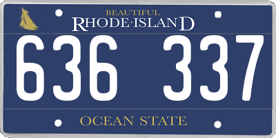 RI license plate 636337