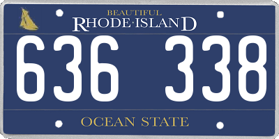 RI license plate 636338