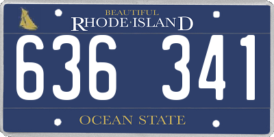 RI license plate 636341