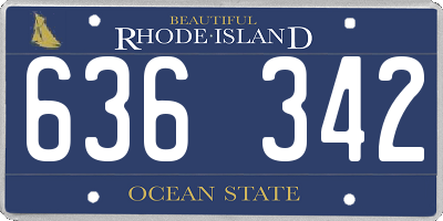 RI license plate 636342