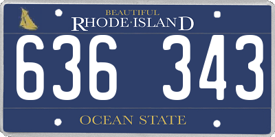 RI license plate 636343
