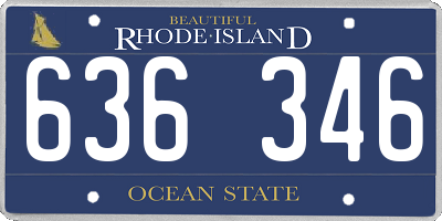 RI license plate 636346