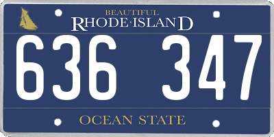 RI license plate 636347