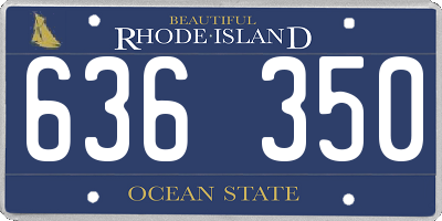 RI license plate 636350