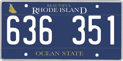 RI license plate 636351