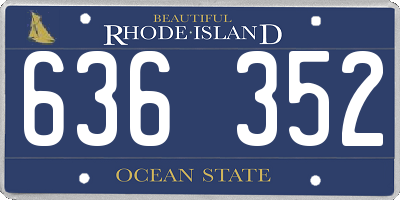 RI license plate 636352